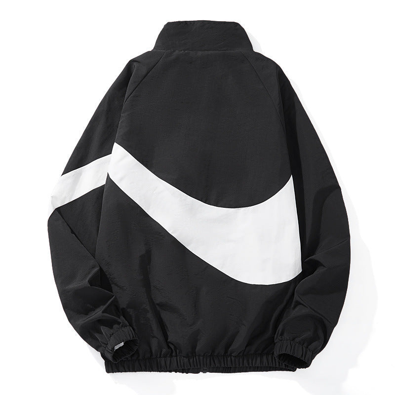 Herren Sportliche Übergangsjacke mit hohem Kragen und seitlichen Reißverschlusstaschen Drune