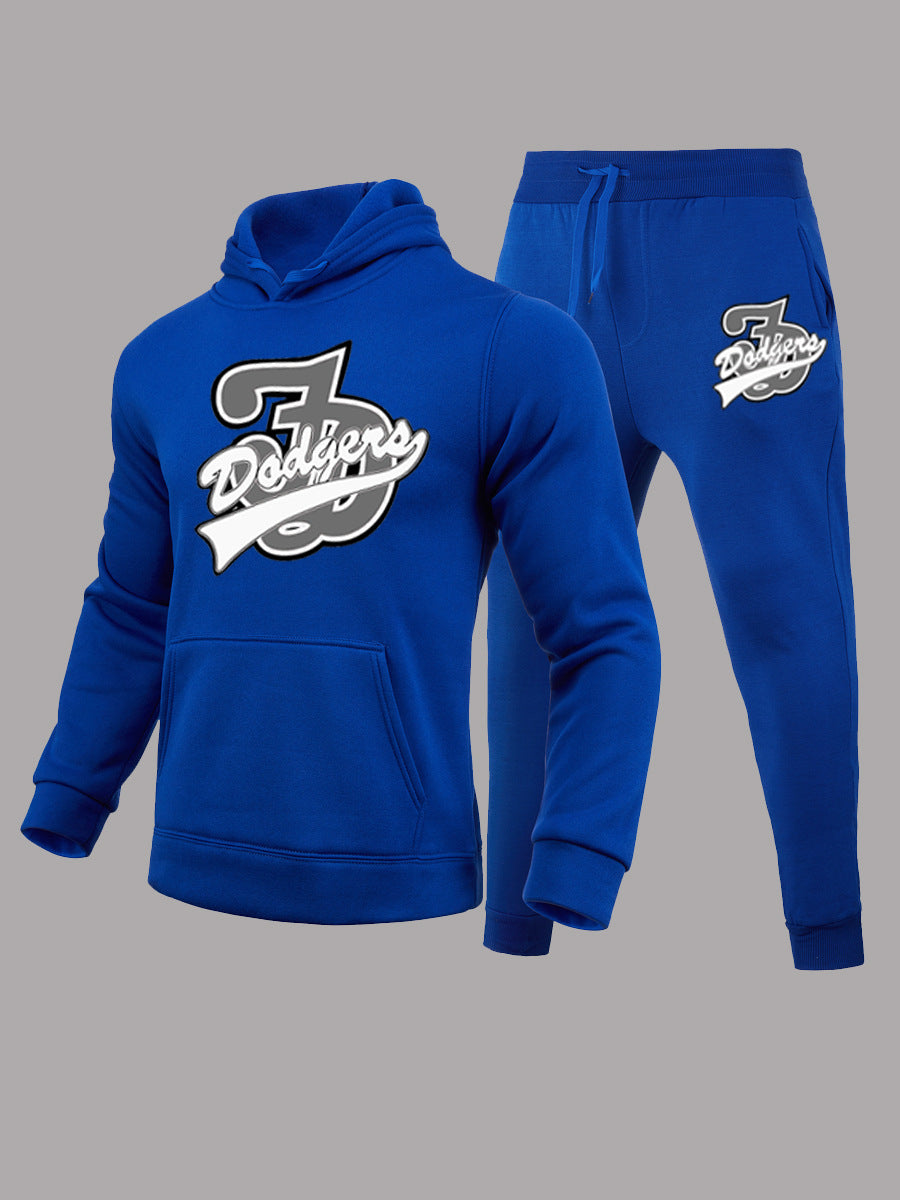 Herren Sport Hoodie und Jogginghose Set mit auffälligem Print Drune