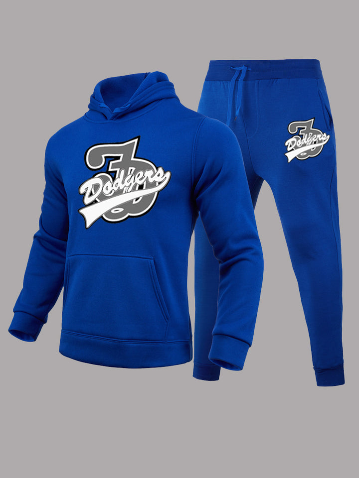 Herren Sport Hoodie und Jogginghose Set mit auffälligem Print Drune