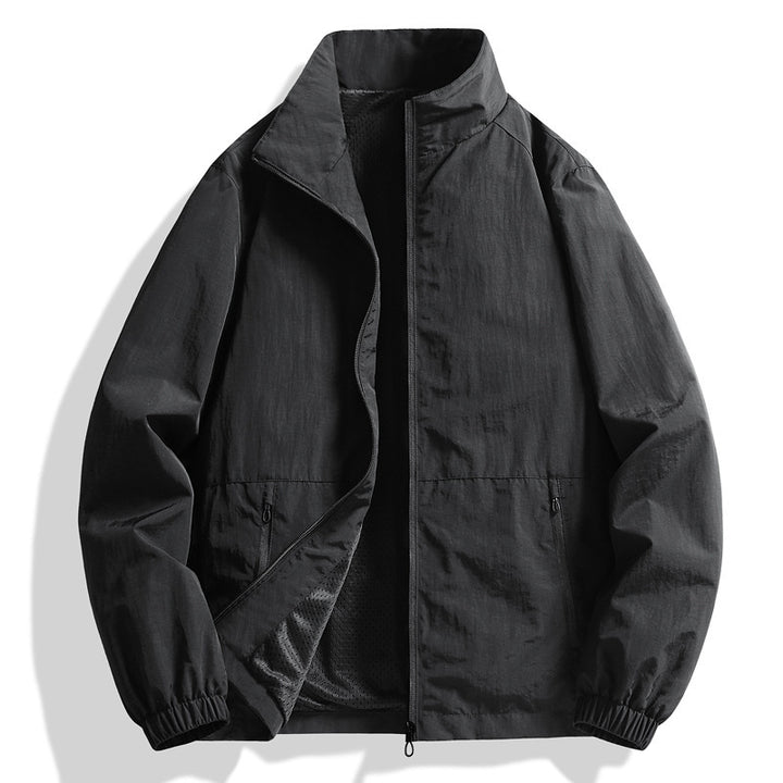 Herren Leichte Windjacke mit hohem Kragen Drune