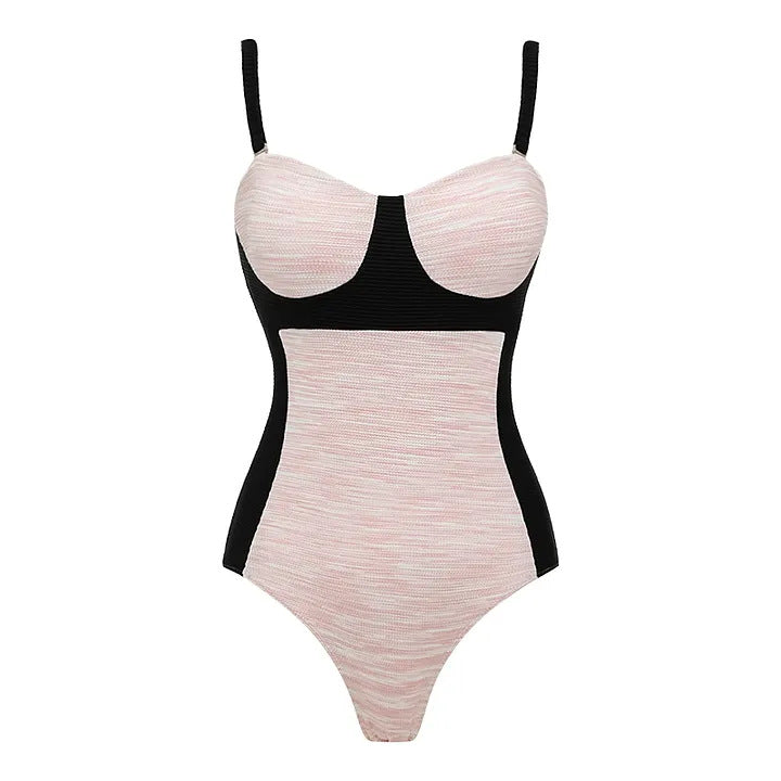 Damen Bikini-Set mit hochtailliertem Höschen und modischem Oberteil Drune