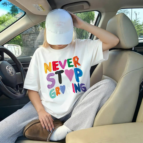 Damen T-Shirt mit kreativem motivierendem Schriftzug Drune