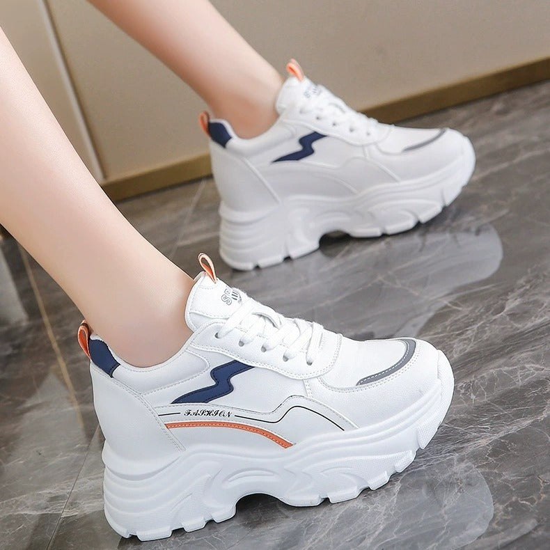 Damen Chunky Sneakers mit atmungsaktivem Obermaterial und dämpfender Laufsohle Drune