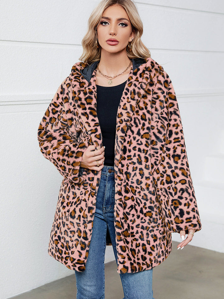 Damen futuristische Leopardenfelljacke Drune