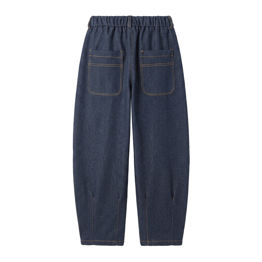 Damen Hochtaillierte weite Culotte-Hose mit Bügelfalte und elastischem Rückenteil Drune