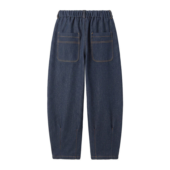 Damen Hochtaillierte weite Culotte-Hose mit Bügelfalte und elastischem Rückenteil Drune