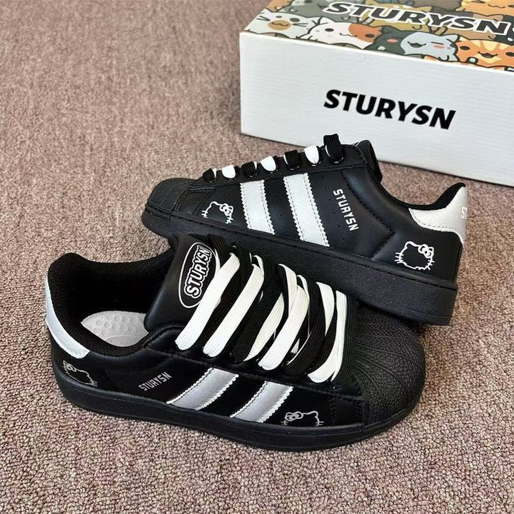 Damen Sportliche Sneakers mit strukturiertem Obermaterial und rutschfester Sohle Drune