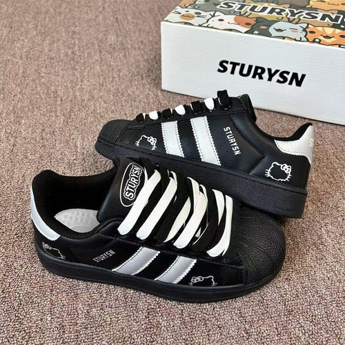Damen Sportliche Sneakers mit strukturiertem Obermaterial und rutschfester Sohle Drune