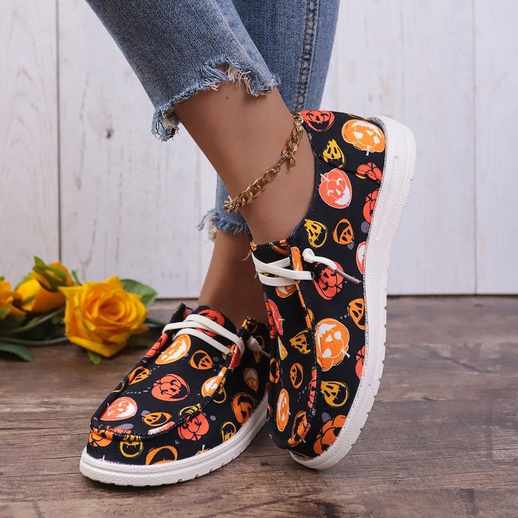 Damen Sneakers mit Halloween-Motiv und komfortablem Fußbett Drune