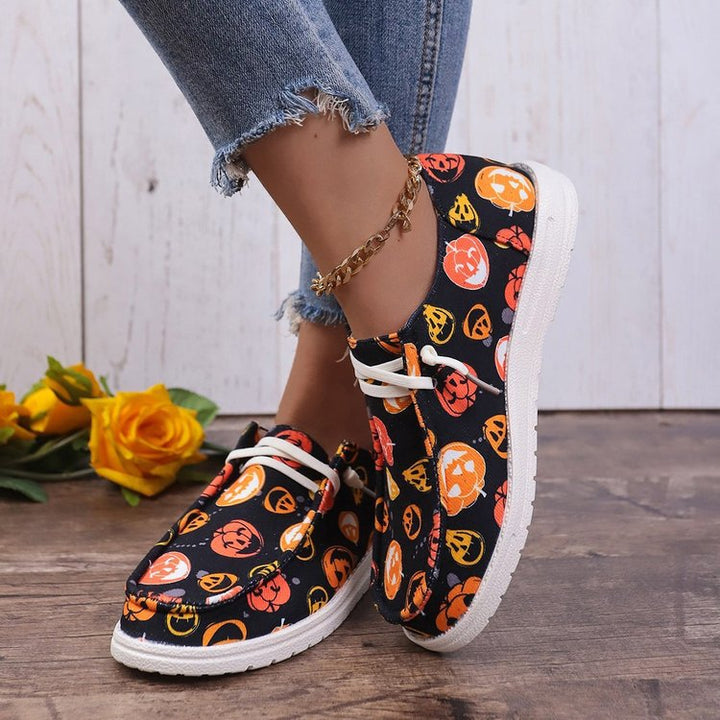 Damen Sneakers mit Halloween-Motiv und komfortablem Fußbett Drune