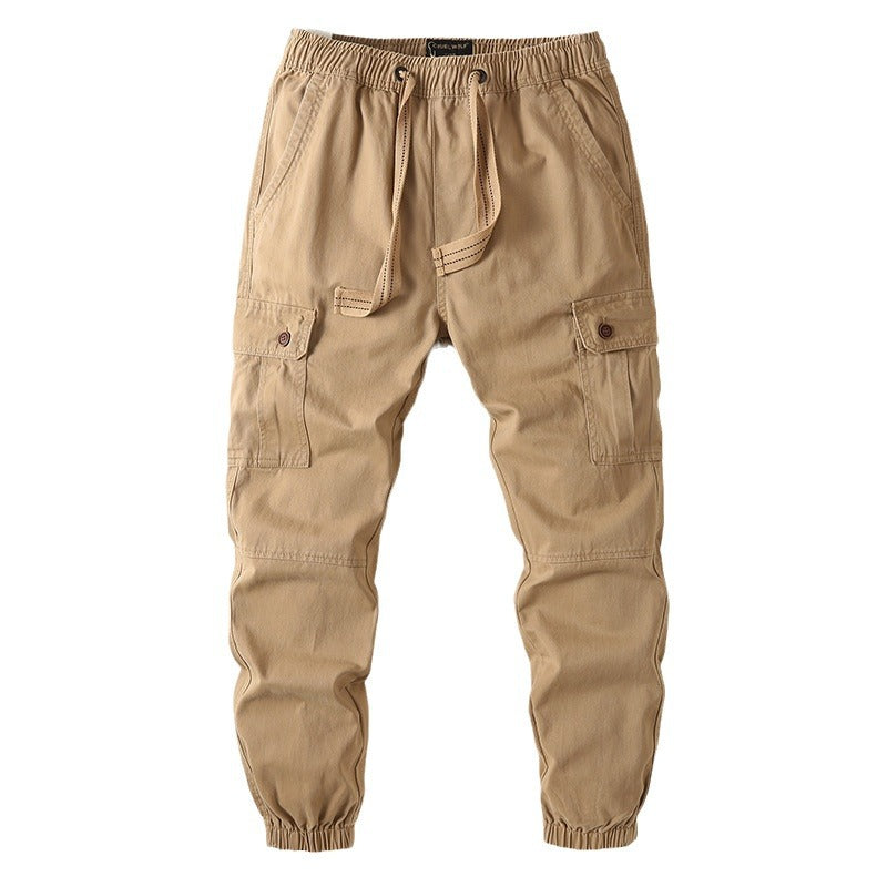 Herren Cargohose im Jogger‑Stil mit Tunnelzug, Knöchelbündchen und Multifunktionstaschen Drune