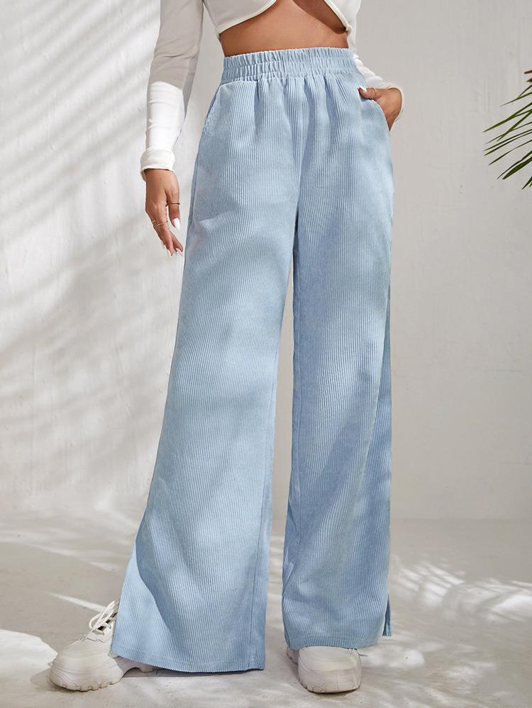 Damen Hoch taillierte Freizeithose mit geradem Schnitt Drune