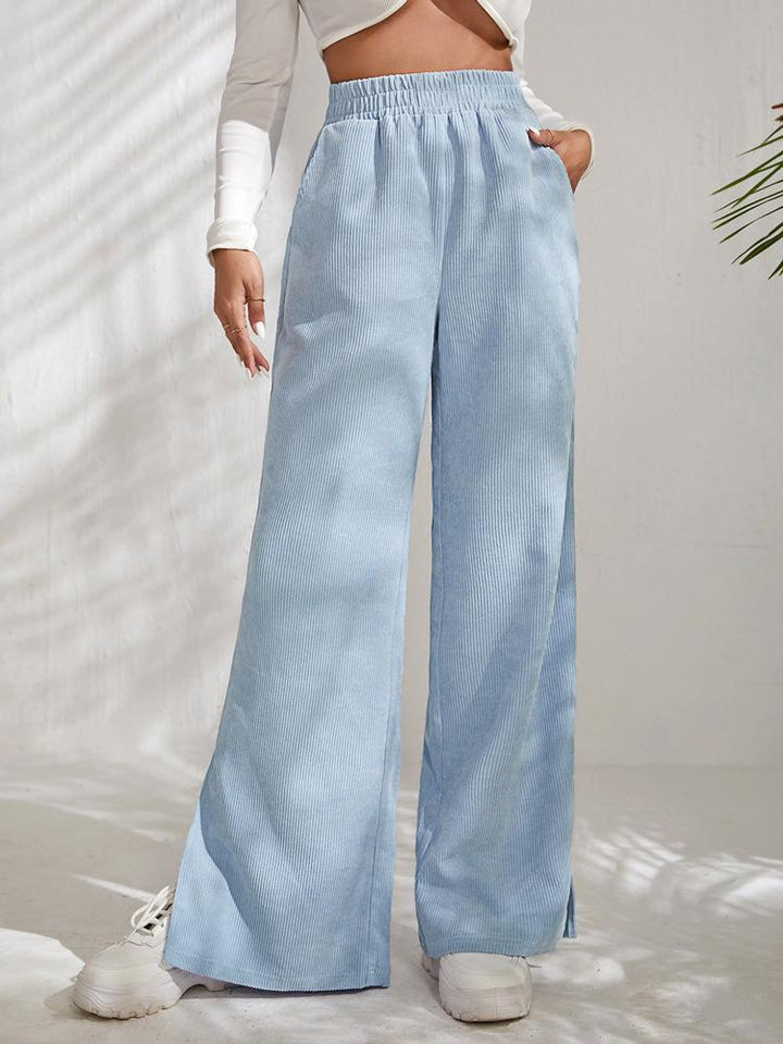 Damen Hoch taillierte Freizeithose mit geradem Schnitt Drune