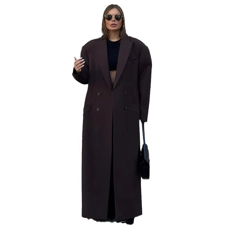Damen Oversized Wollmantel Drune