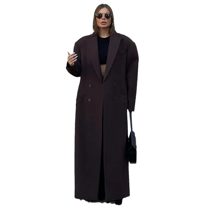 Damen Oversized Wollmantel Drune