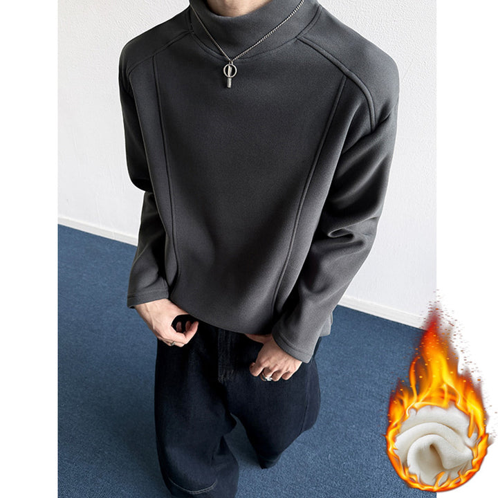 Herren Oversize Stehkragen-Sweatshirt mit Raglanärmeln und dezentem Farbverlauf Drune