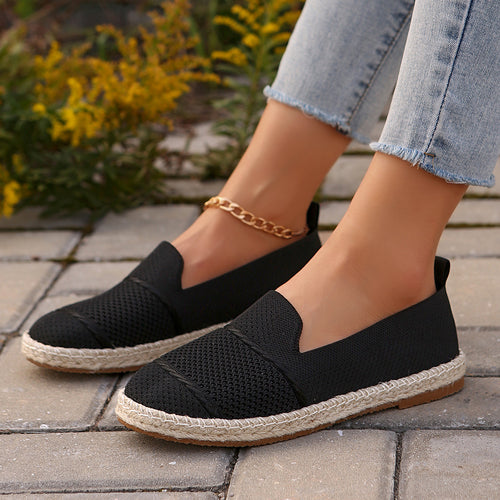 Damen Atmungsaktive Slipper-Espadrilles mit Jute-Details Drune
