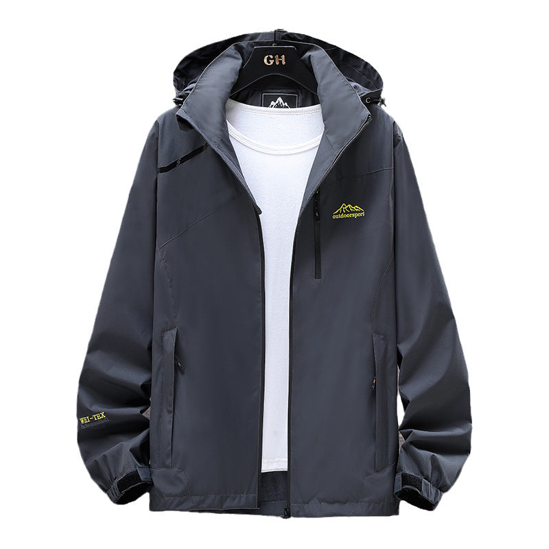 Damen Leichte Wasserabweisende Outdoorjacke mit Kapuze, Brustreißverschluss und verstellbaren Bündchen Drune