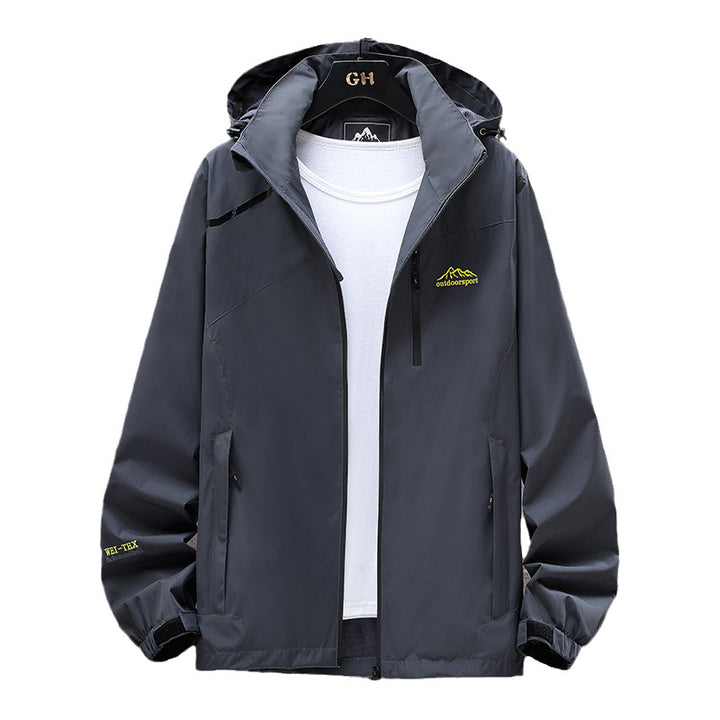 Damen Leichte Wasserabweisende Outdoorjacke mit Kapuze, Brustreißverschluss und verstellbaren Bündchen Drune
