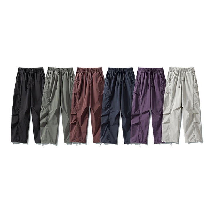 Herren Tech-Cargo-Hose aus wind- und wasserabweisendem Nylon mit elastischem Bund & Multifunktionstaschen Drune