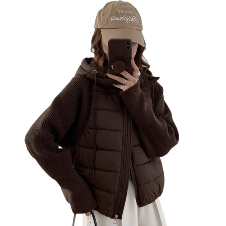 Damen Isolierte Hybridjacke mit voluminösen Ärmeln und Kapuze Drune