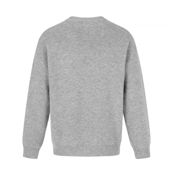 Unisex Weicher Oversize-Ribstrickpullover mit Relaxed-Schnitt und tonaler Struktur Drune