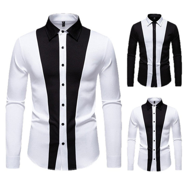 Herren Elegantes Hemd mit farbigen Kontrasteinsätzen Drune