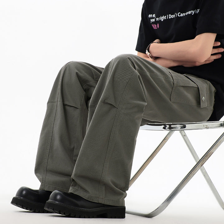 Herren Weite Utility-Cargo-Hose mit großen Klappentaschen & verstärkten Nahtpartien Drune