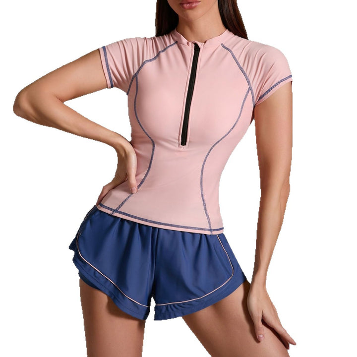 Damen Sportliches Oberteil und Shorts Set Drune