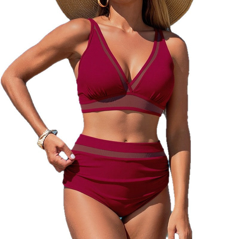 Damen Hochtaillierter Bikini mit vorgeformtem Oberteil Drune