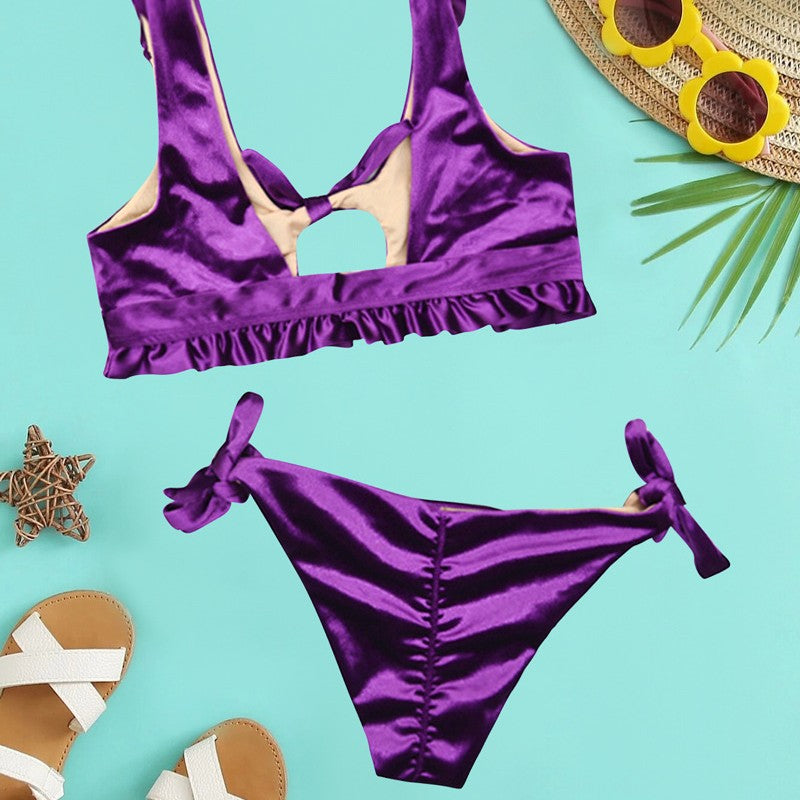 Damen Bikini-Set mit dezentem Cut-Out und Rüschendetails Drune
