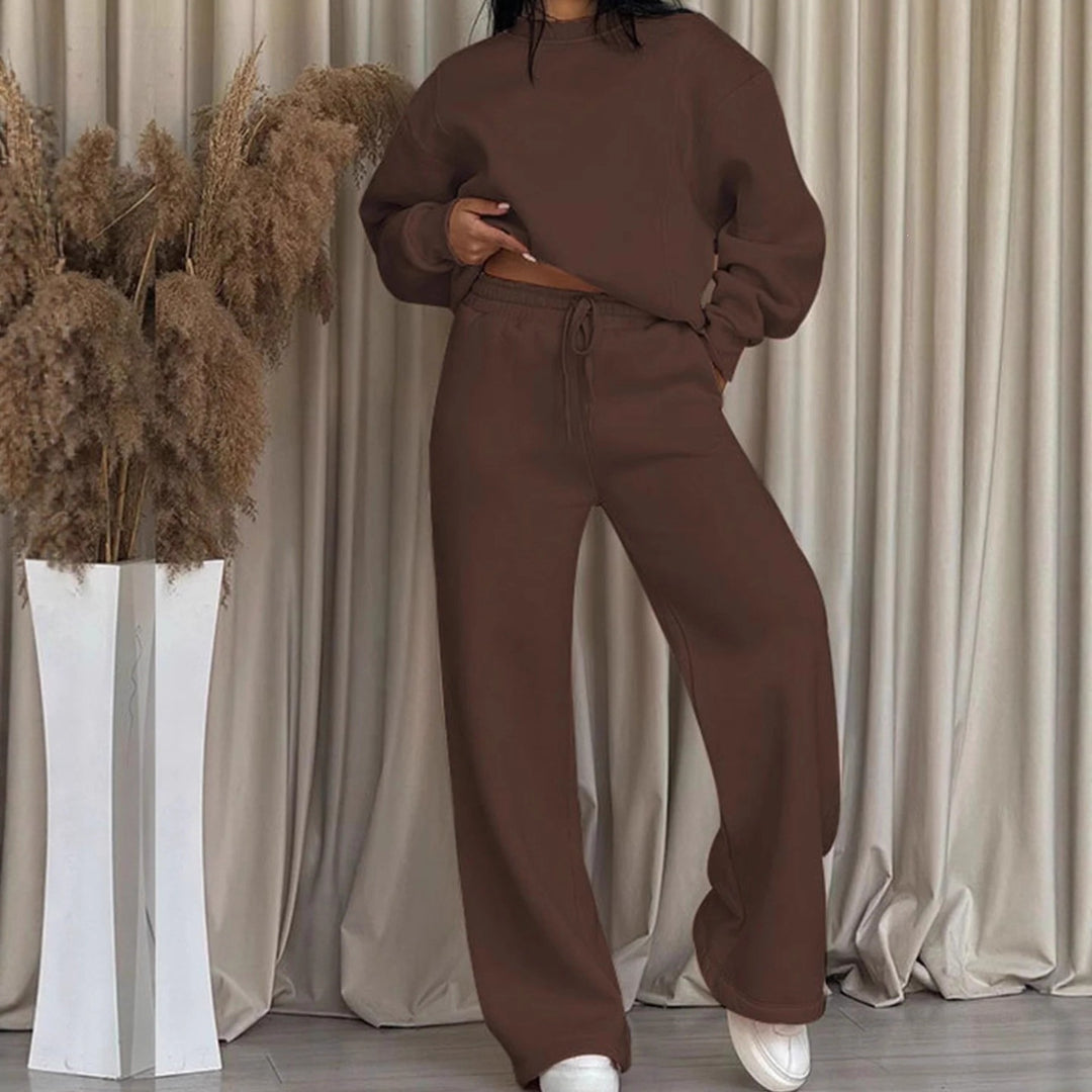 Damen nan lässiges Oversize Sweatshirt und weite Jogginghose Set Drune