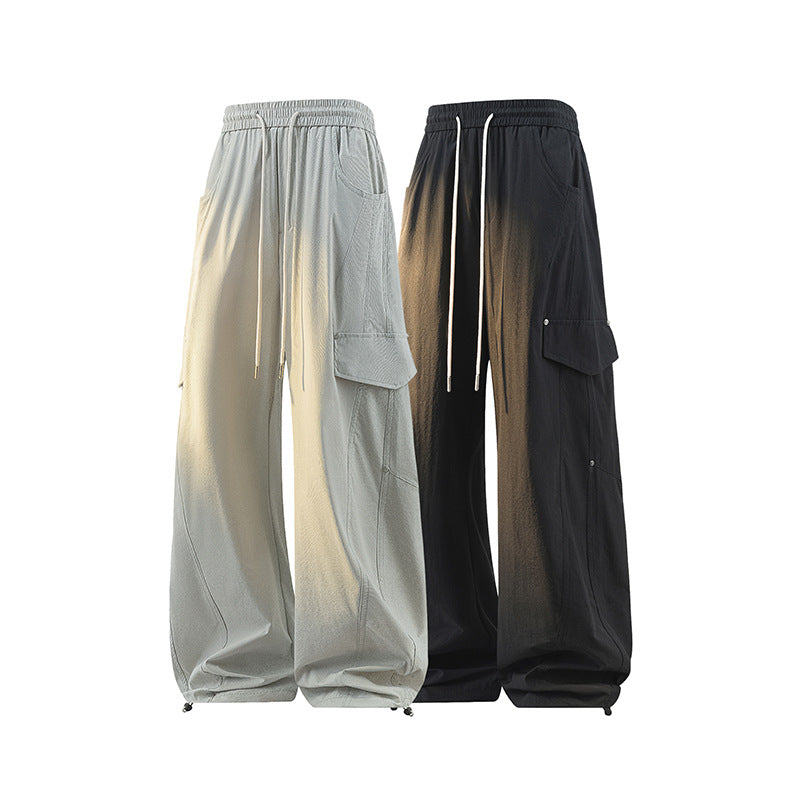 Damen Extraweite Cargo-Hose mit Tunnelzugbund, Klappentaschen und verstellbarem Beinabschluss Drune