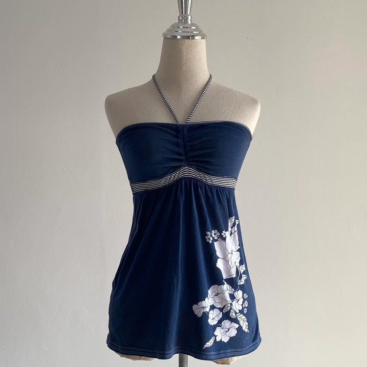 Damen Strandoberteil mit floralem Design und schulterfreiem Schnitt Drune