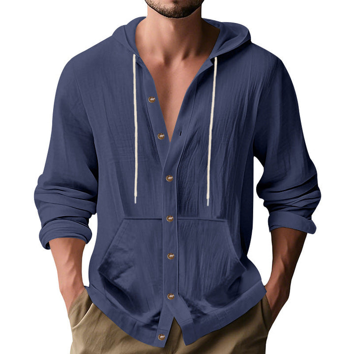 Herren lässige Sommerjacke mit Kapuze Drune