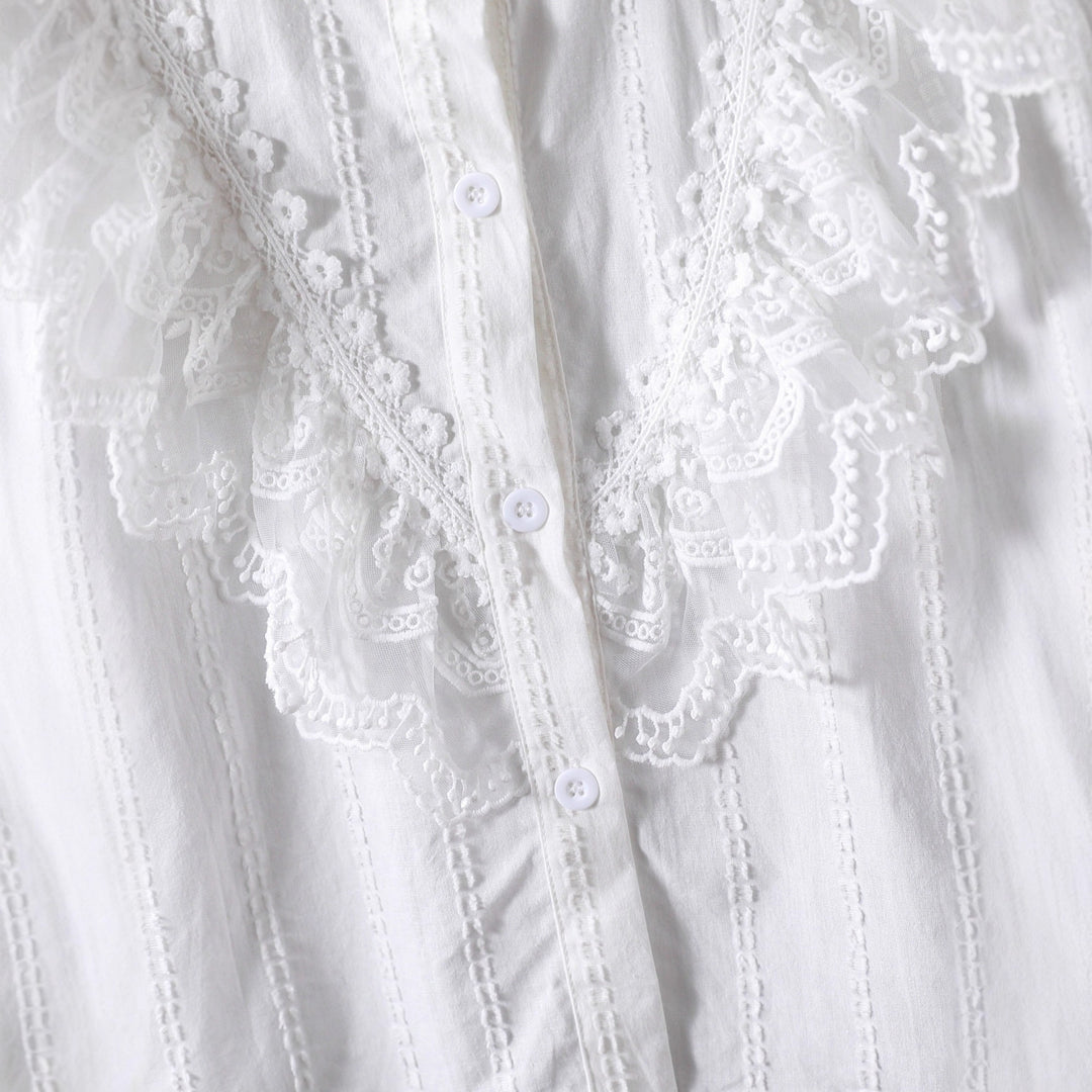 Mädchen Rüschenbluse mit eleganten Spitzenakzenten Drune