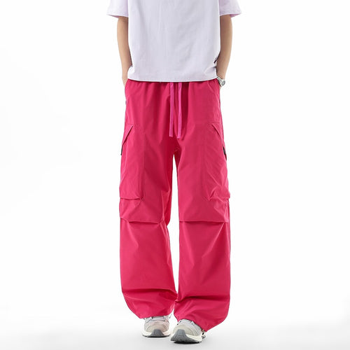 Herren Weite technische Cargo-Freizeithose mit Tunnelzug, Multifunktionstaschen & Outdoor‑Performance Drune