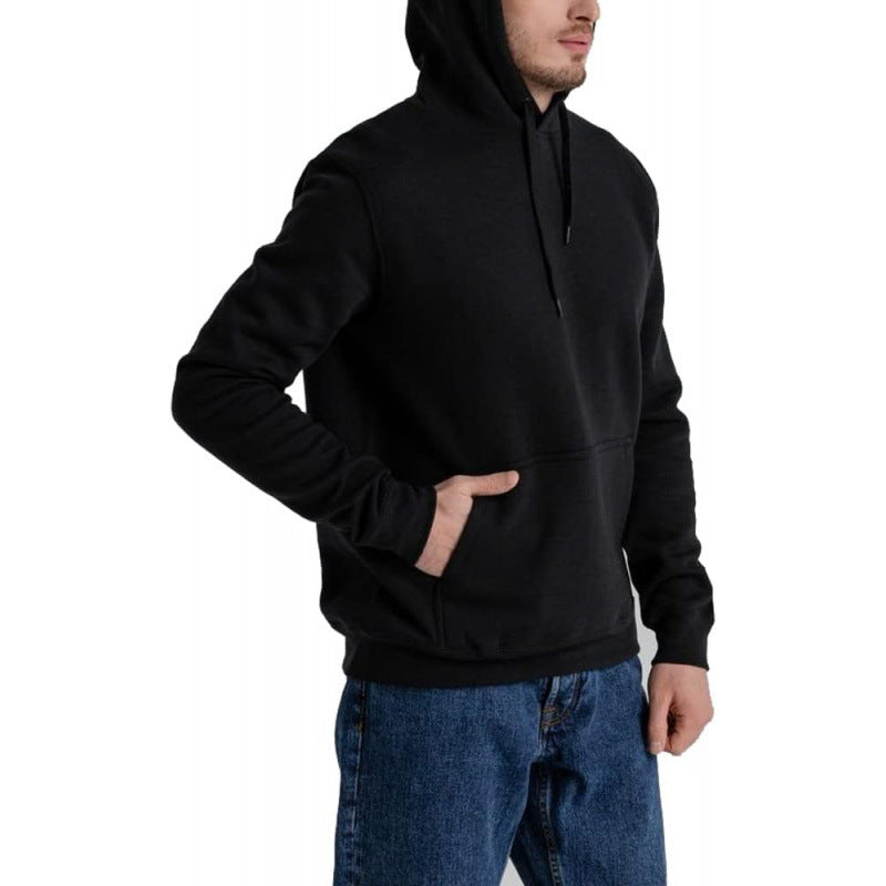 Herren nan lässiger Kapuzenpullover mit Kängurutasche, Tunnelzug und gerippten Bündchen Drune