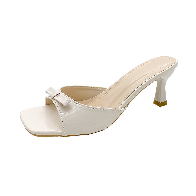 Damen elegante Absatzsandalen mit modischer Schleifenapplikation Drune