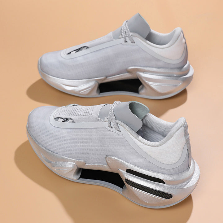 Herren moderne Sneaker mit skulpturierter Plateau-Performancesohle, nahtlosem Strickschaft und integrierter Fersenstütze Drune
