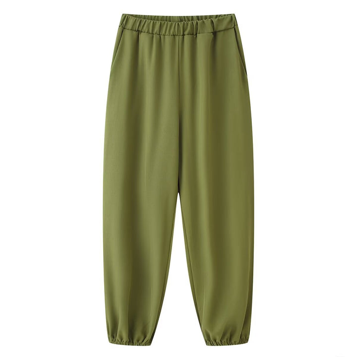 Damen Locker sitzende Harem-Joggerhose mit elastischem Bund und Bündchen Drune