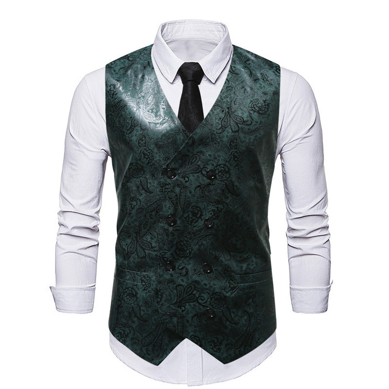 Herren elegante Blumenmusterweste Drune