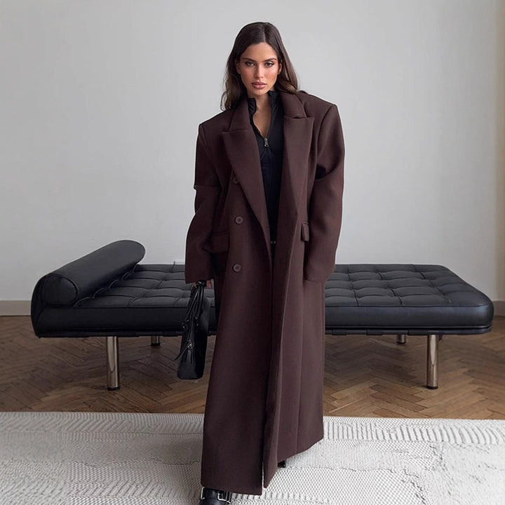 Damen Oversized Wollmantel Drune
