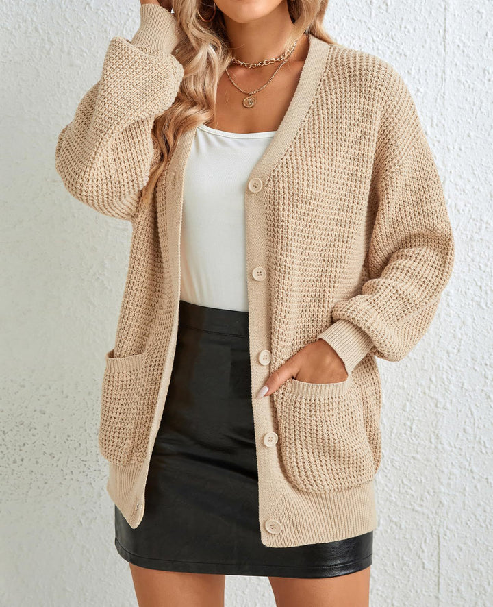 Damen Grobstrick Cardigan