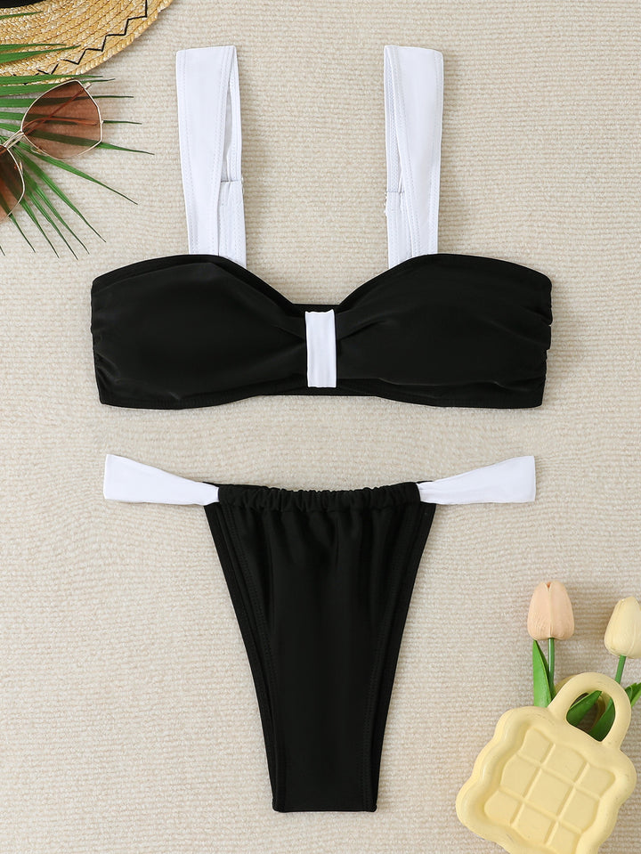 Damen Bandeau Bikini mit verstellbaren Trägern Drune
