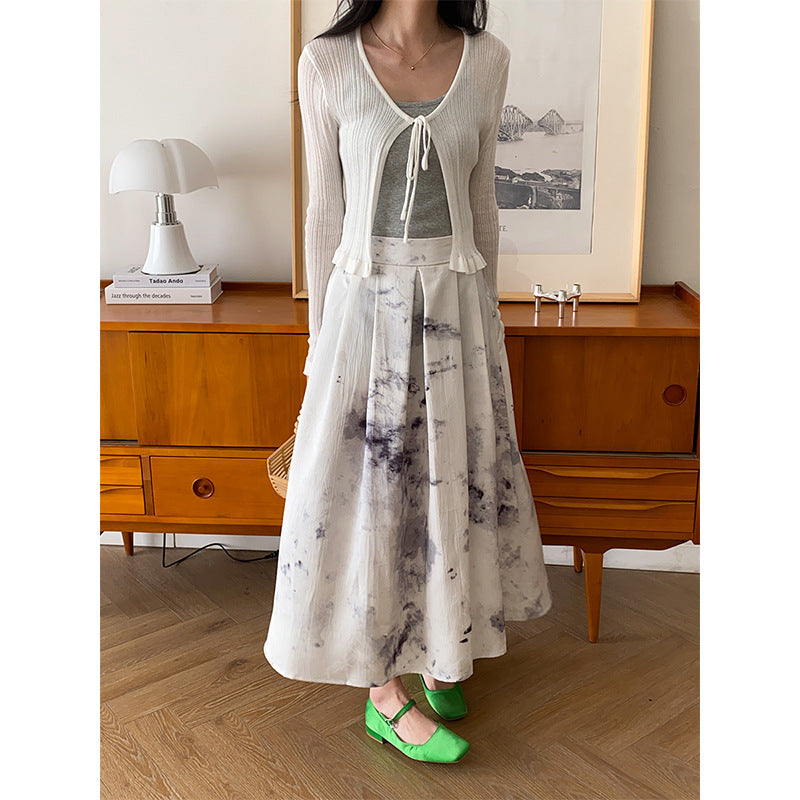 Damen Eleganter Maxirock mit floralem Muster Drune
