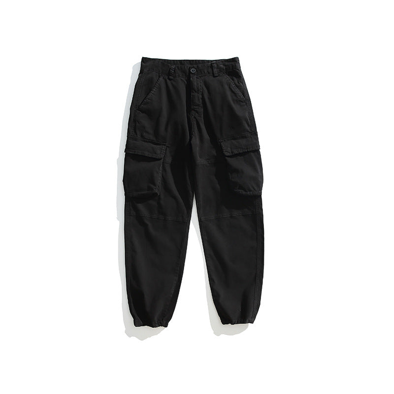 Herren Utility-Cargo-Joggerhose mit elastischem Knöchelabschluss und Mehrfach-Klappentaschen Drune