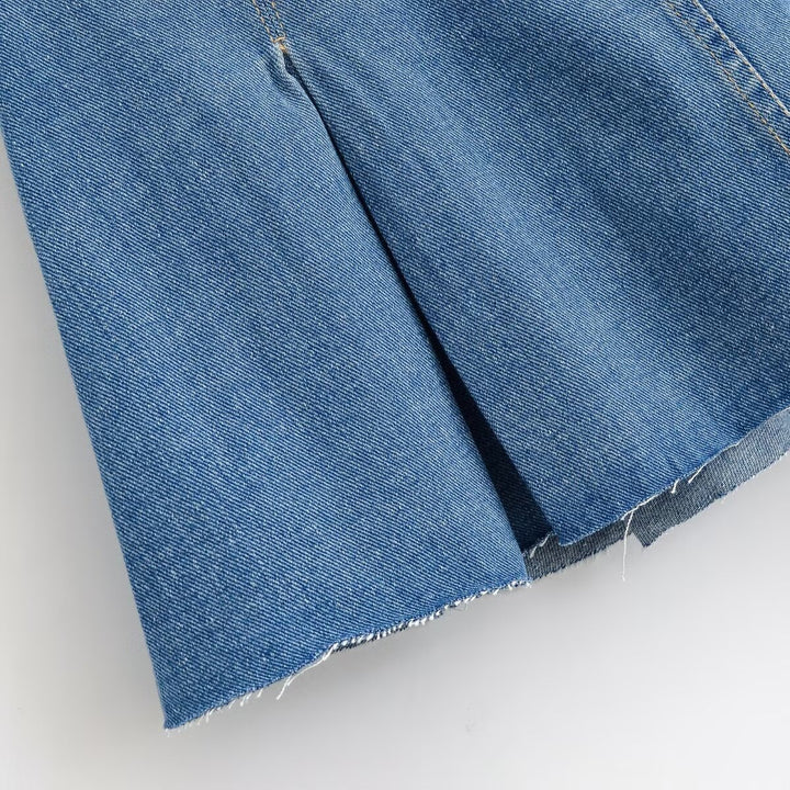 Damen Jeansrock mit lässigem A-Linien-Schnitt und dezenten Falten Drune