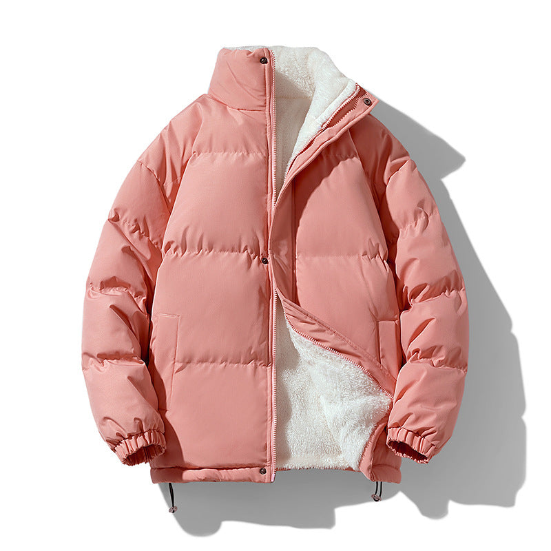 Herren kompakte Thermo-Pufferjacke mit weichem Teddyfutter, hochschließendem Stehkragen und verstellbarem Kordelzug Drune