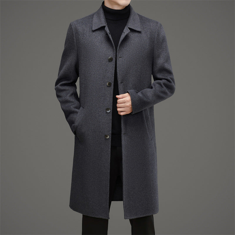 Herren eleganter Wollmantel Drune